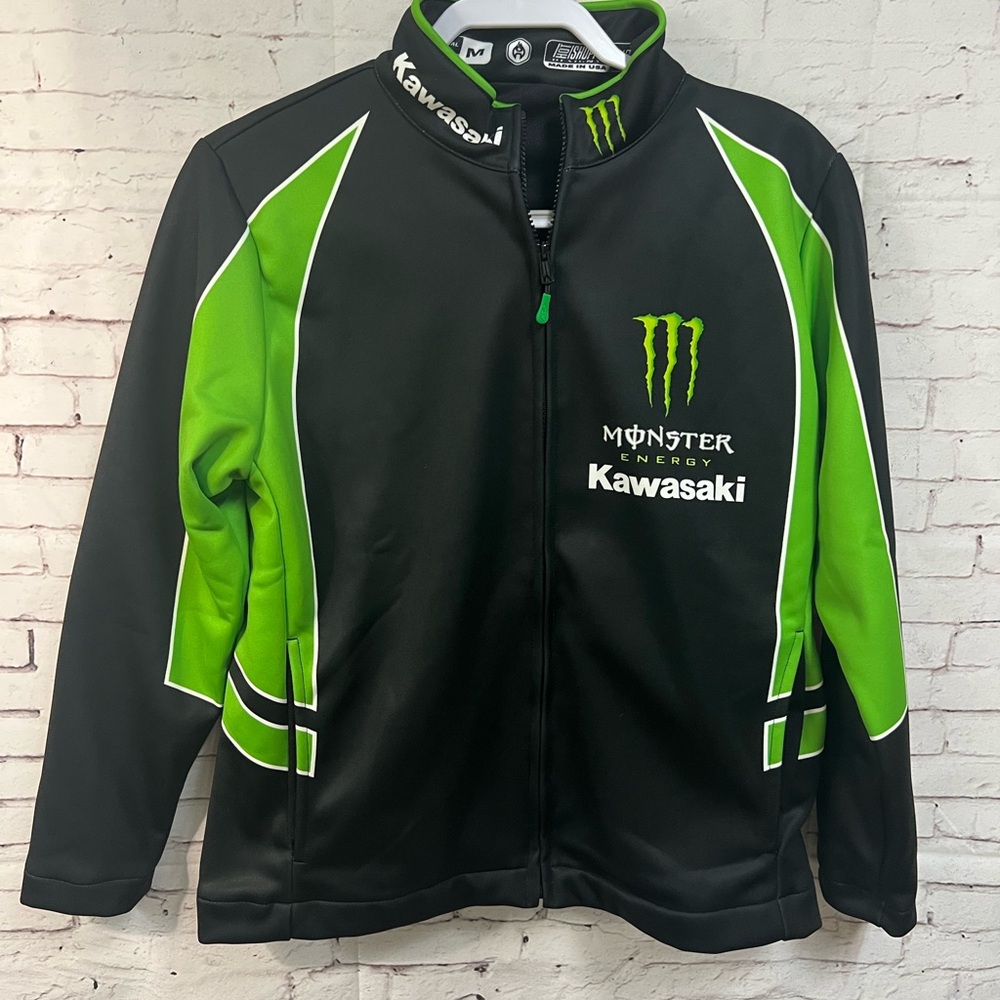 Women Crossover Size Medium Monster Kawasaki Racing Jacket 10/2 Thermal - Picture 2 of 11